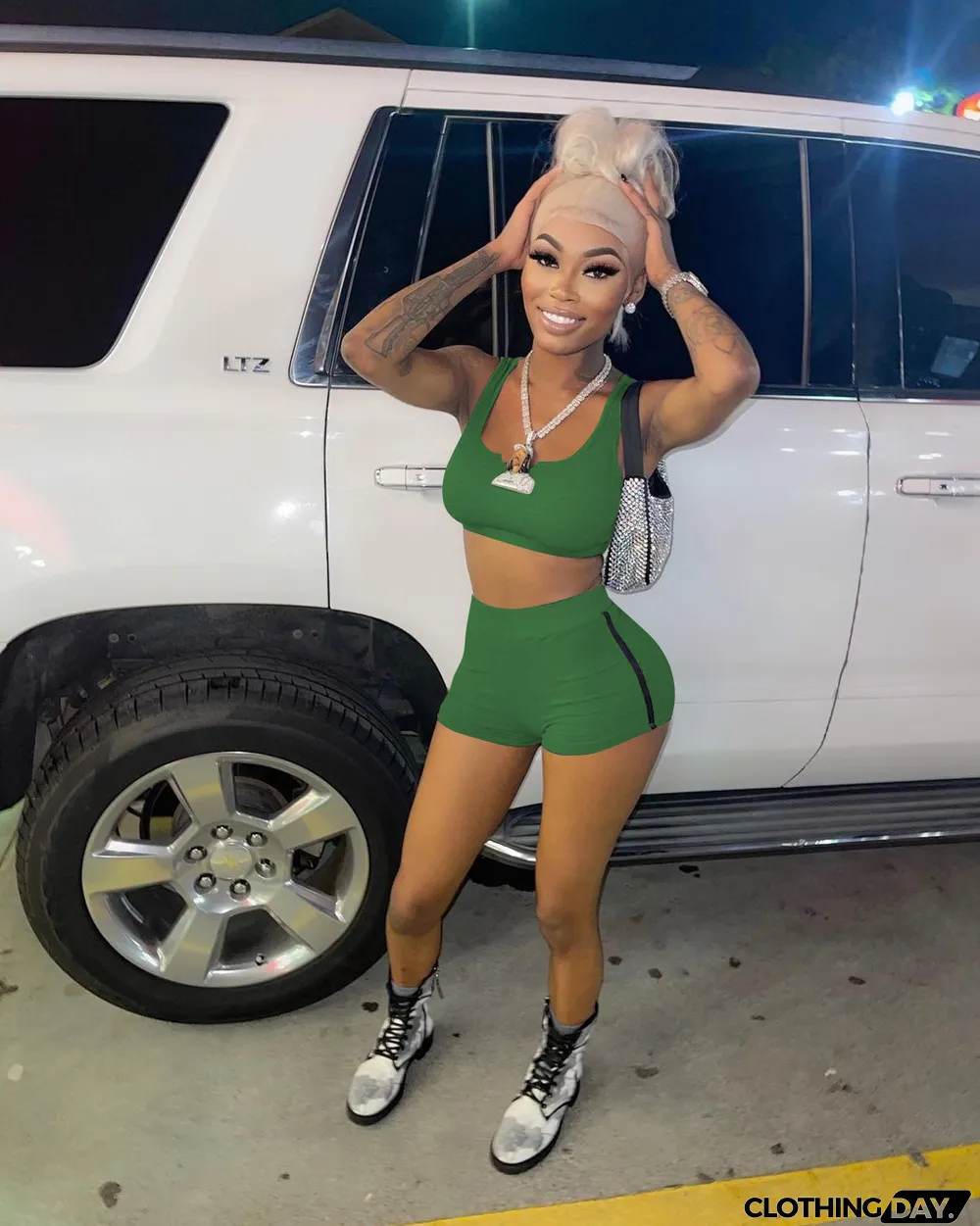 Sports Tank Top And Shorts Two Piece Sets