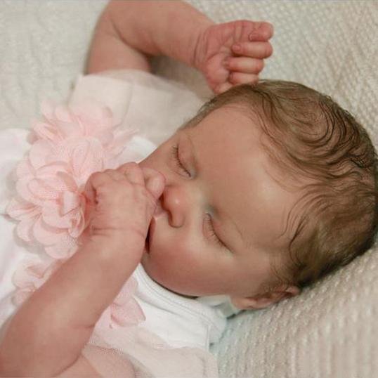 [Heartbeat💖 & Sound🔊] 17" Silicone Vinyl Yareli Reborn Baby Doll Girl Toy with Coos and "Heartbeat" Rebornartdoll® Rebornartdoll®