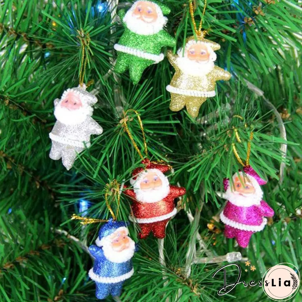 Pcs Mini Santa Claus Pendants Hanging Ornament Festival Xmas Decor Christmas Decorations