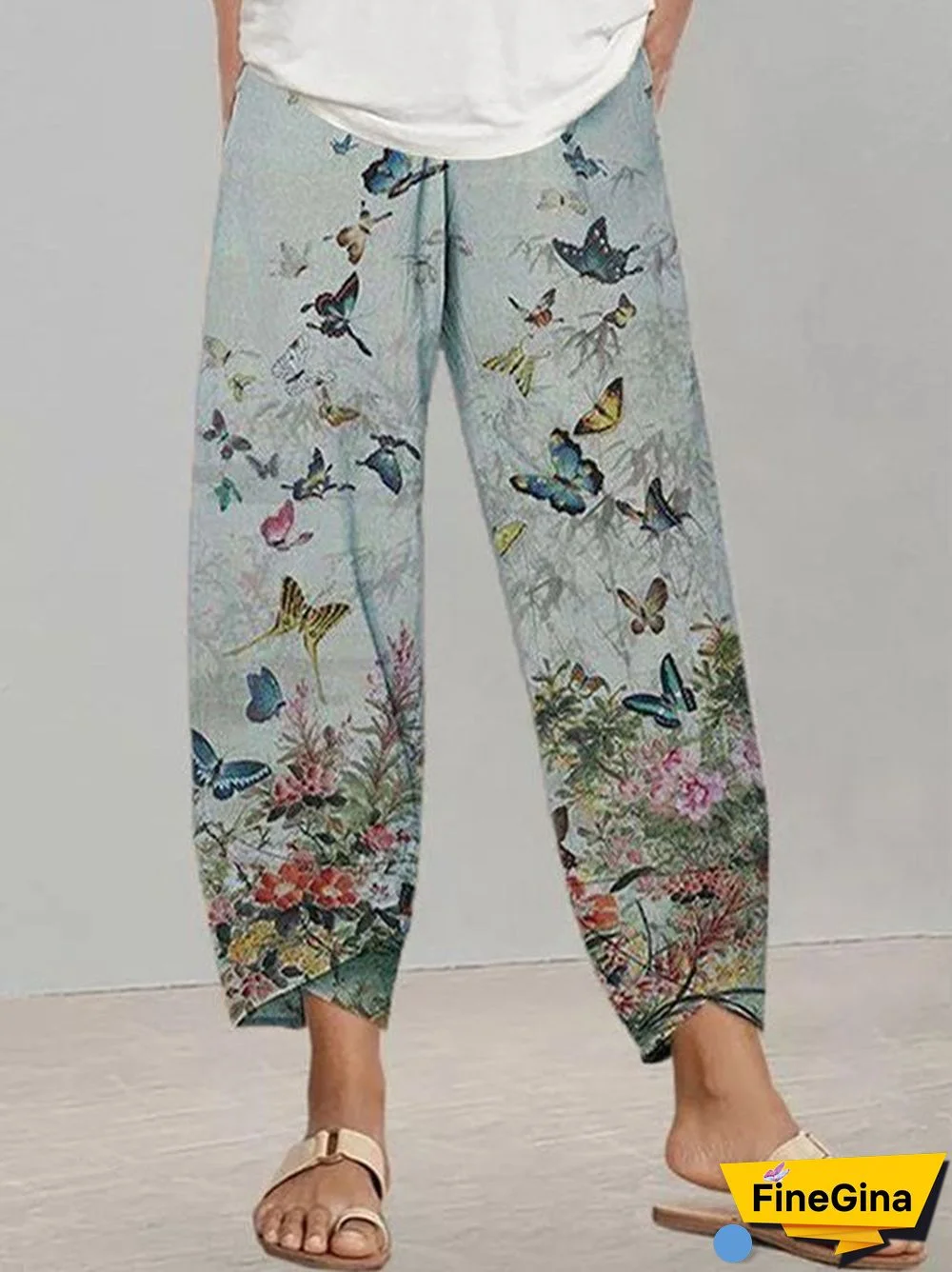 Women's Floral Print Trousers