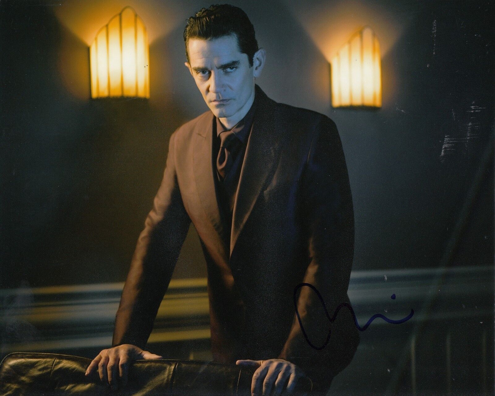 JAMES FRAIN signed (GOTHAM) 8X10 Photo Poster painting *THEO GALAVAN* (AZRAEL) W/COA #3