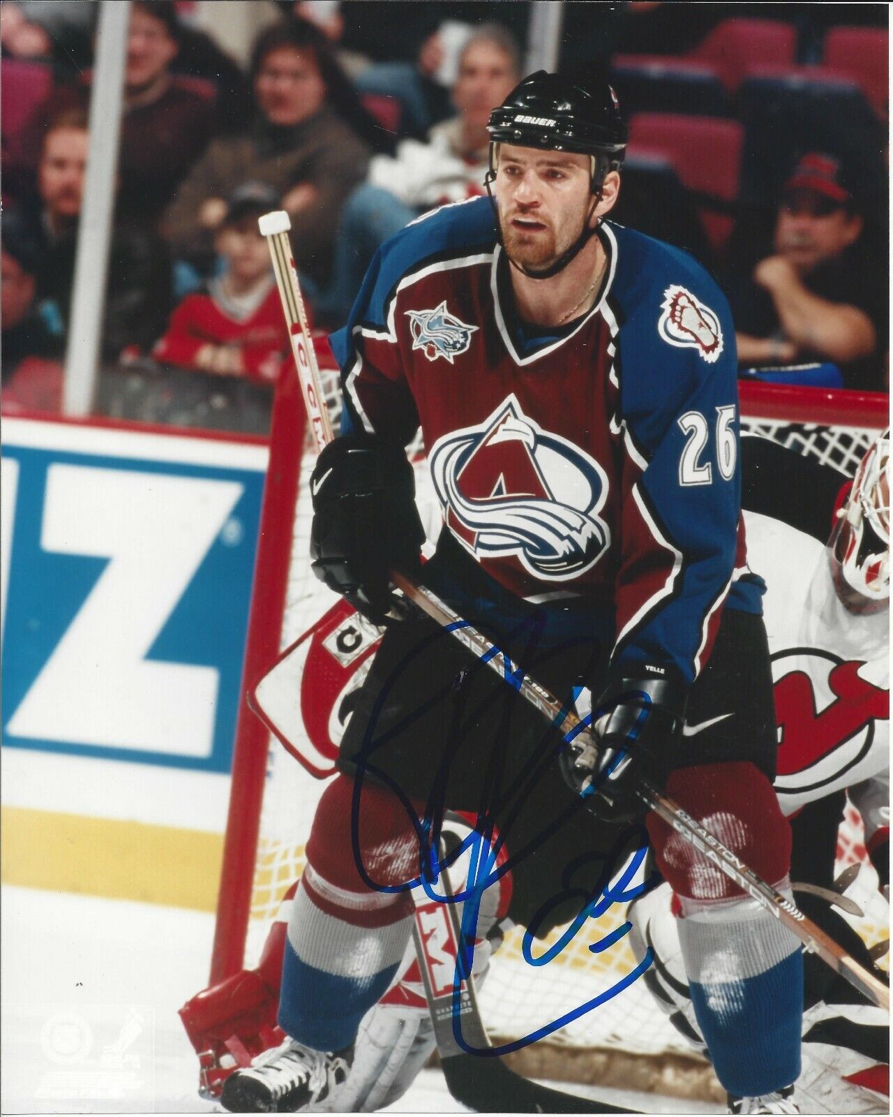 Stephane Yelle Autographed 8x10 Colorado Avalanche RareB570