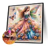 Butterfly fairy-full round diamond painting-40*40cm