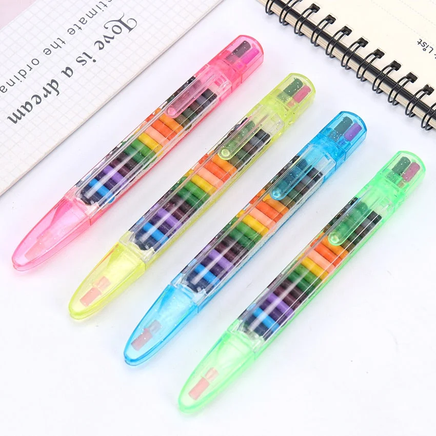 1PC/20 Colors DIY Replaceable Crayons Oil Pastel Creative Colored Pencil Graffiti Pen For Kids Painting Drawing Cute Stationery