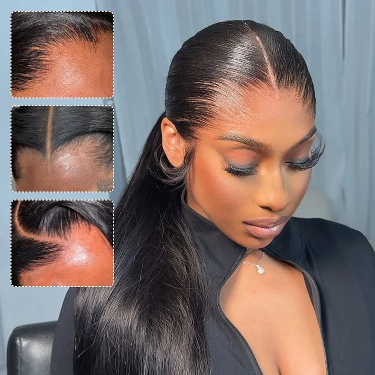 M-Shaped Hairline Straight 13x4 Frontal Wig Lagos Hairline Wigs