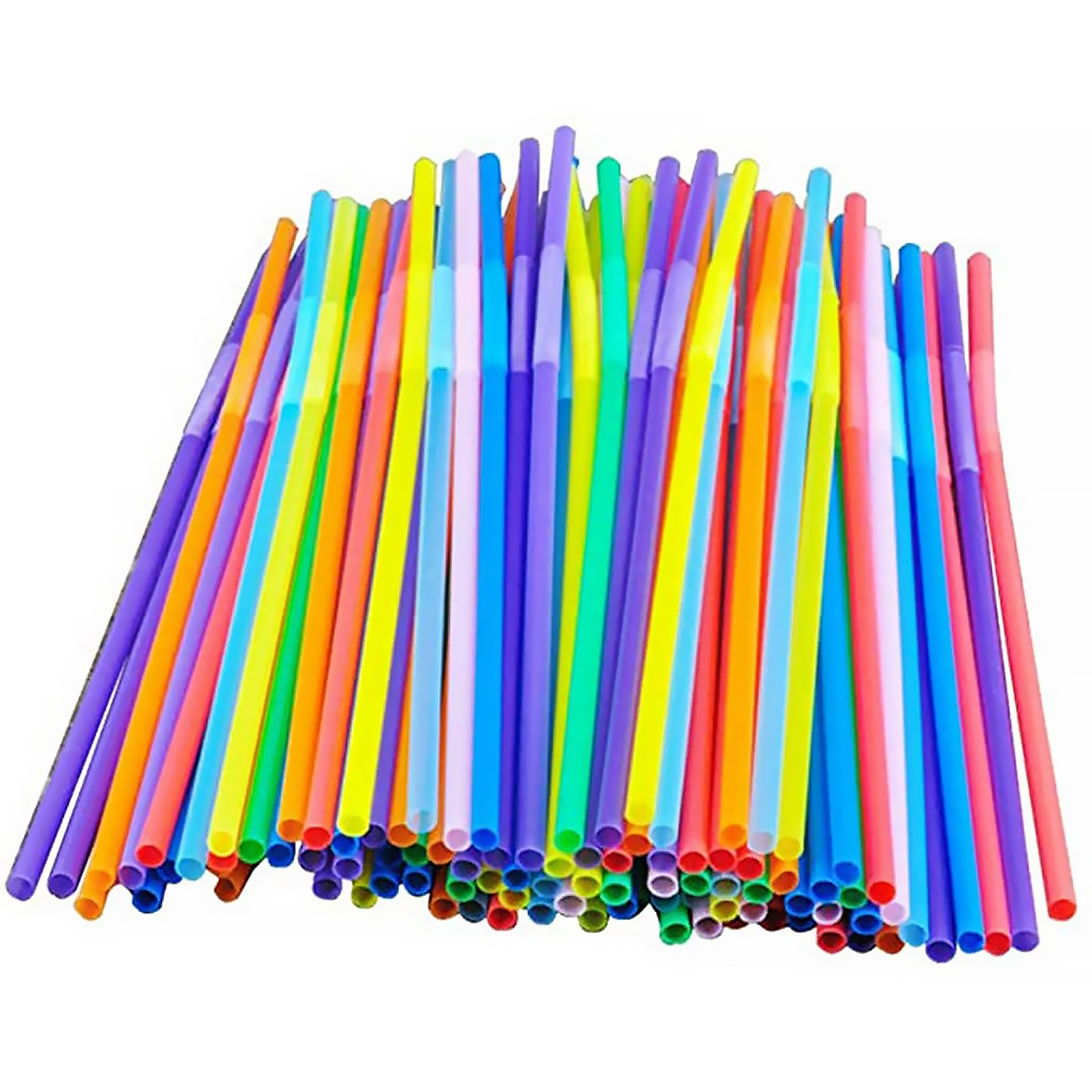 

100pcs Drinking Straws Colourful Plastic Drinking Straws Assorted Bright Colors, 501 Original