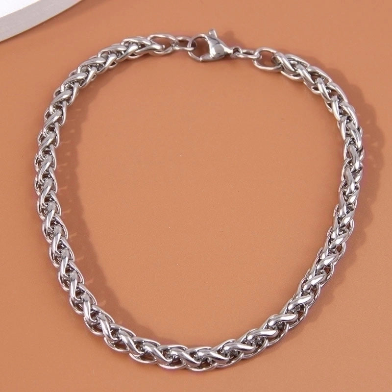 Hip-hop Streetwear Geometric Stainless Steel Men’s Bracelets