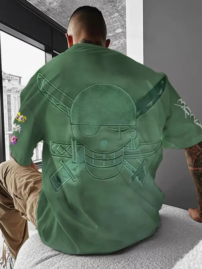 Men's Fitness One Piece Zoro T-shirt