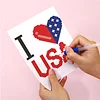 12pcs Independence Day 5D DIY Square Drill Diamond Painting Kits for Adults Beginners Home Decor Diamonds Paintings Gem Art 5.91x7.09in