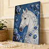 DIY Pearl Painting Horse for Home Wall Decor with Frame(30x40cm)