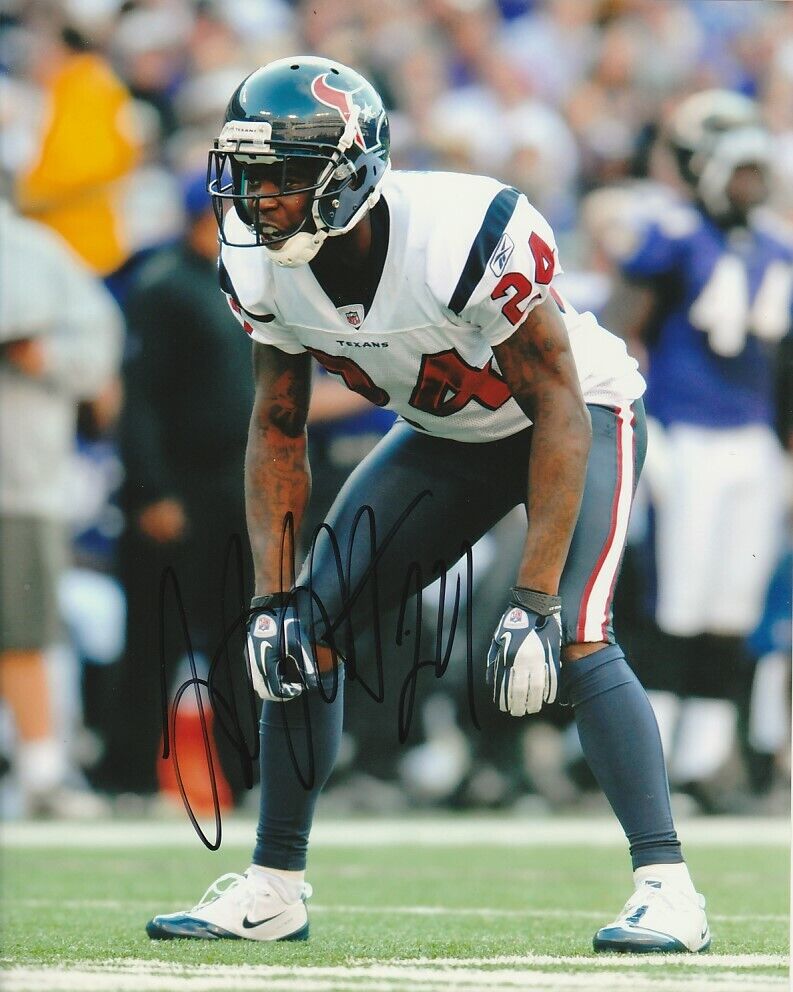 JONATHAN JOSEPH SIGNED HOUSTON TEXANS FOOTBALL 8x10 Photo Poster painting #2 NFL AUTOGRAPH PROOF