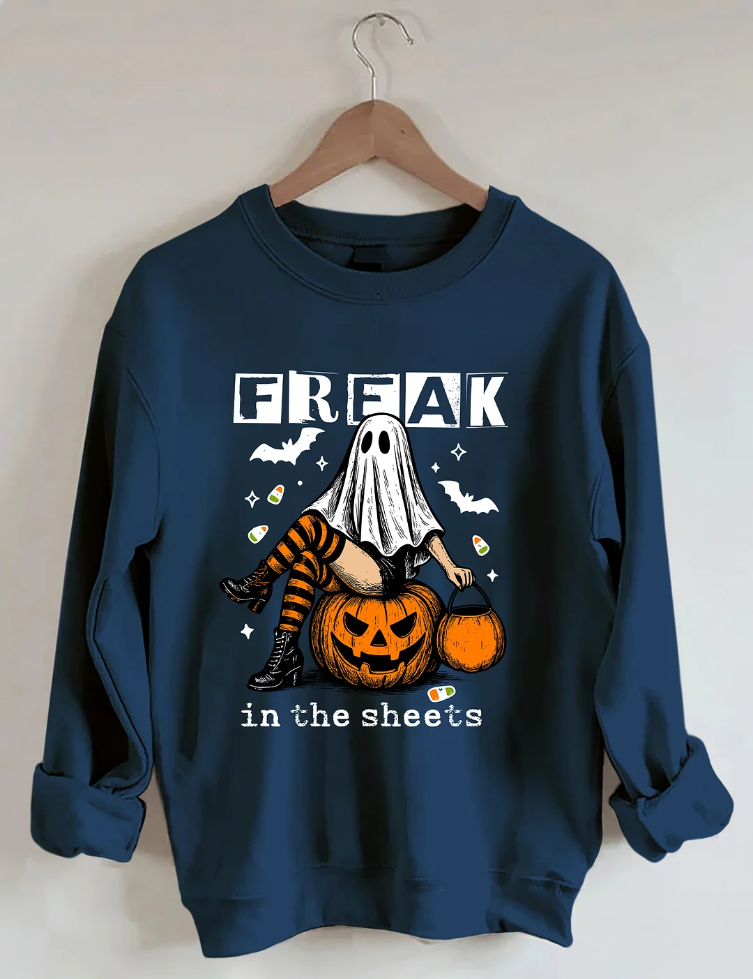 Funny Freak In The Sheets Ghost Girl Sweatshirt