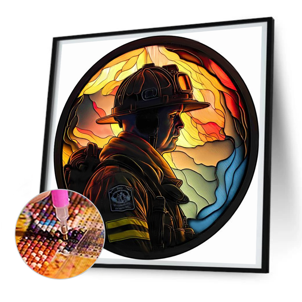 Diamond Painting - Full Round - Firefighters