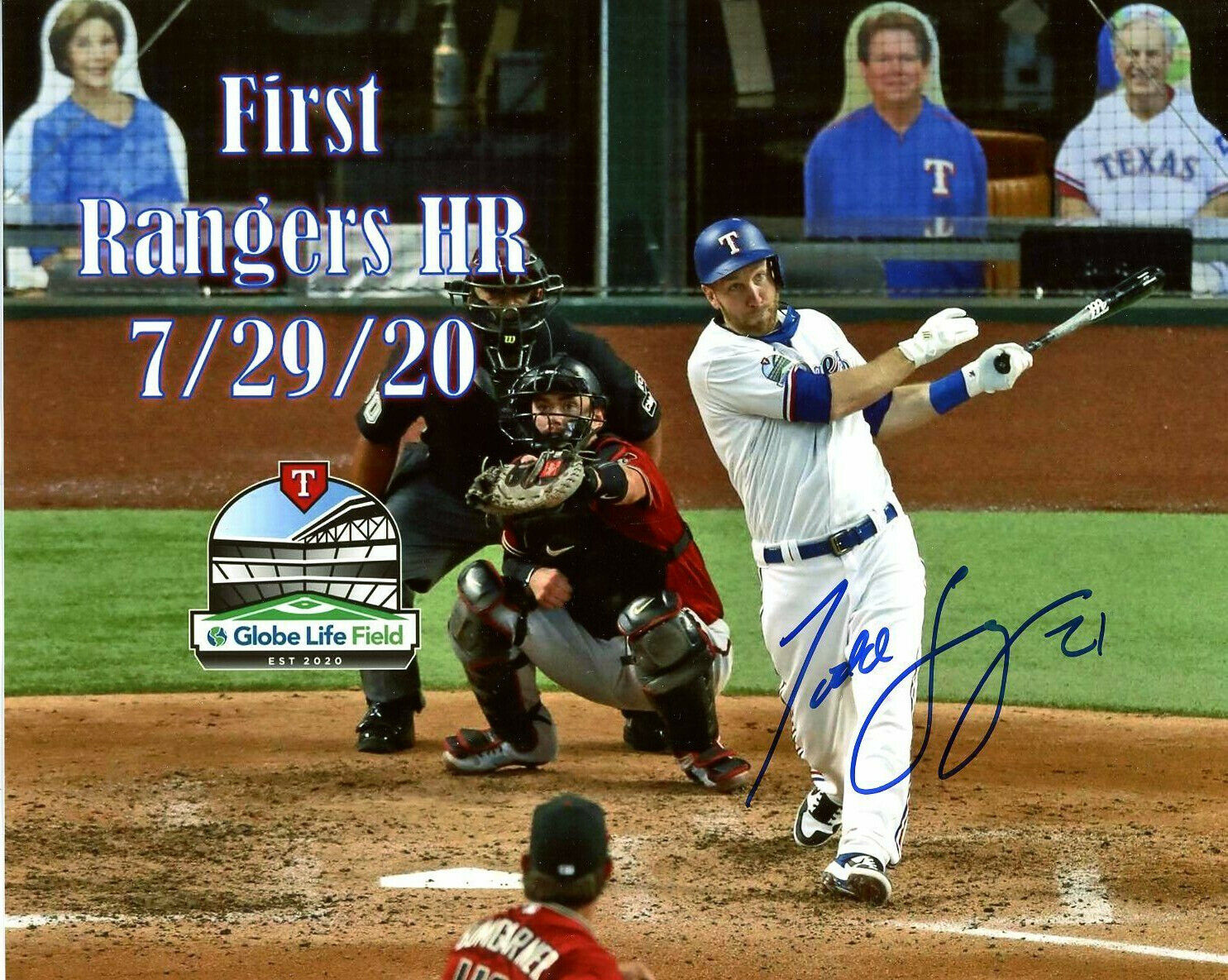 Todd Frazier Autographed 8x10 Texas Rangers#6