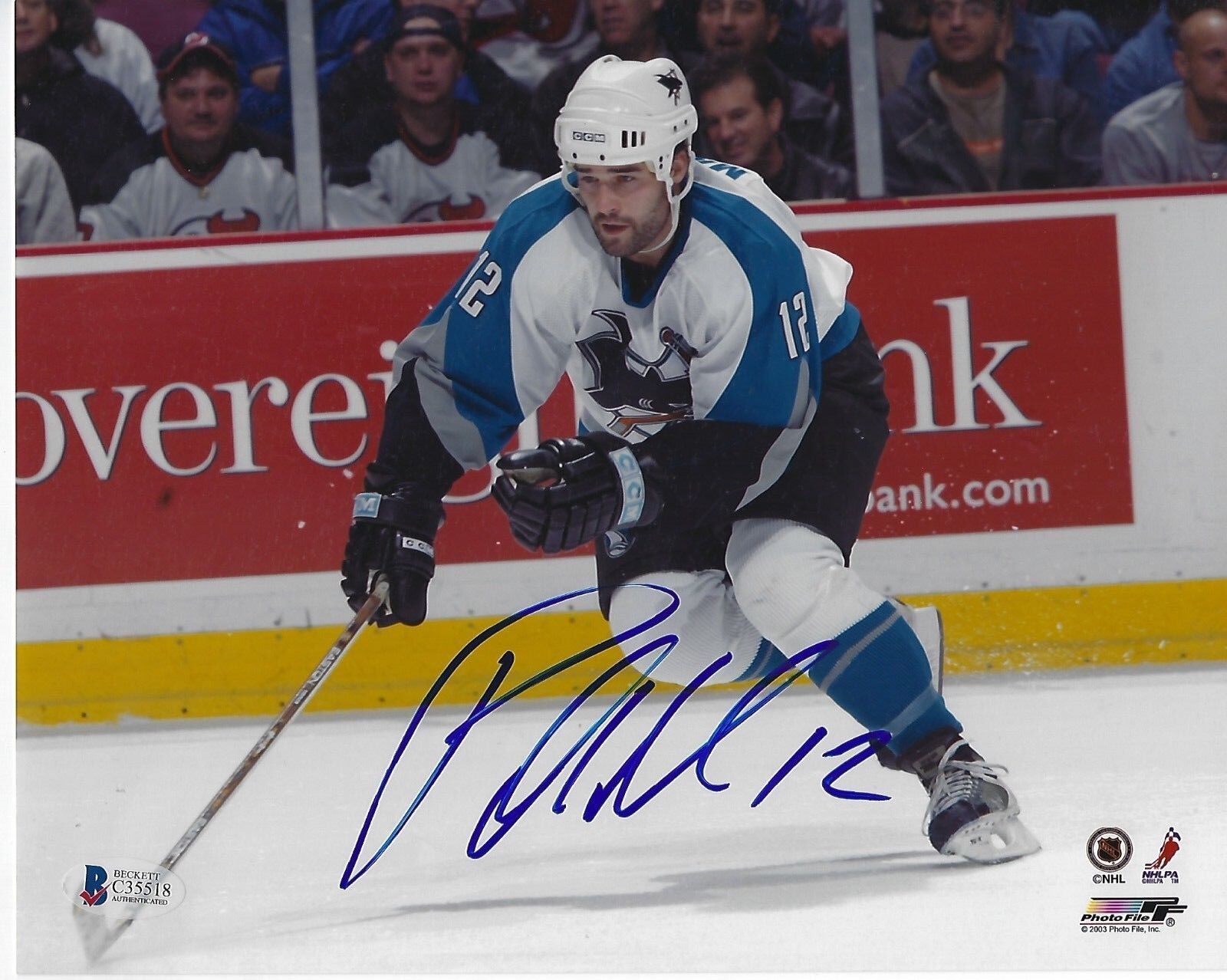 PATRICK MARLEAU Signed San Jose SHARKS 8x10 Photo Poster painting with Beckett COA