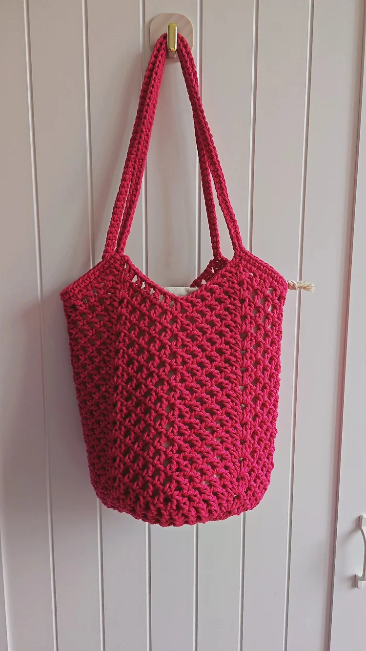 Lulusnow Handmade Pink Beach Summer Bag Crochet Shoulder Bag  Minimalist Lifestyle