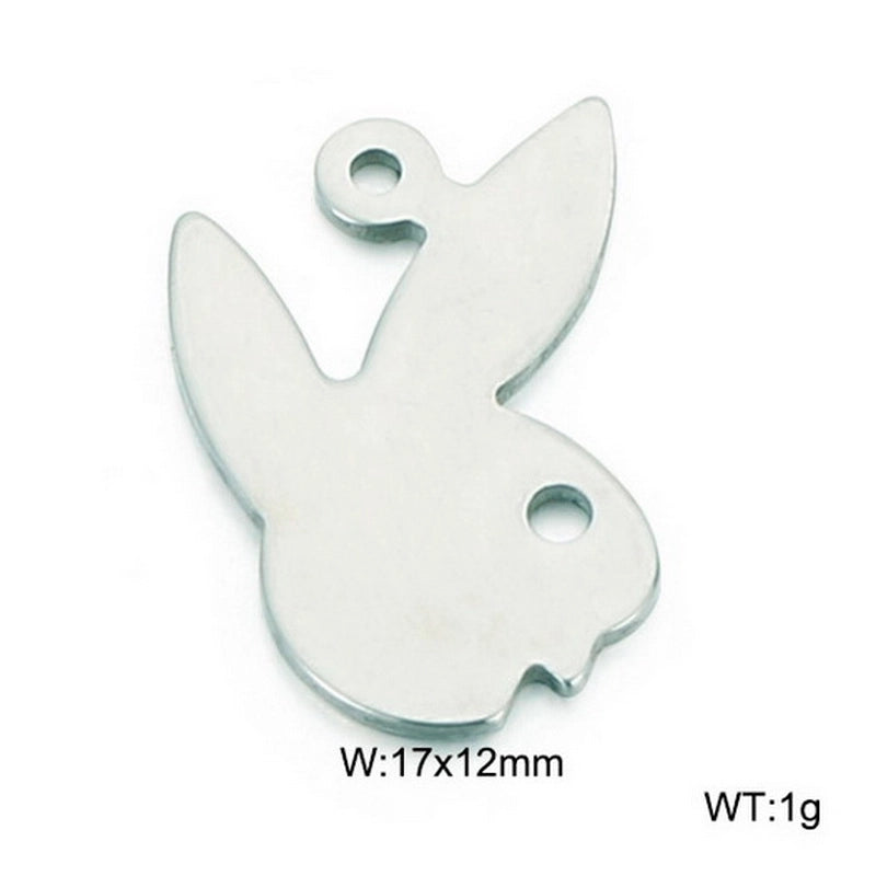 10 Pieces Stainless Steel Zircon 18K Gold Plated Animal