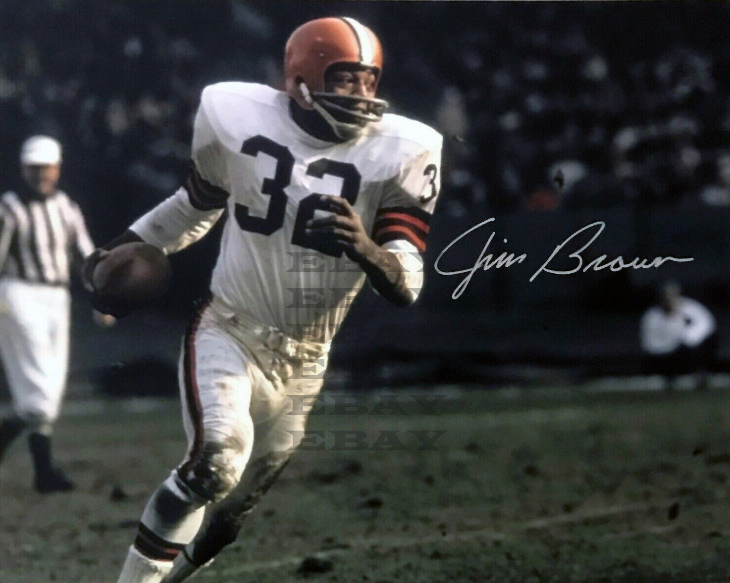 Jim Brown Cleveland Browns Signed 8x10 autographed Photo Poster painting Reprint