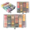 Multi-Color Embroidery Yarn with Transparent Storage Box Cross Stitch Supplies Sewing Embroidery Thread Set for Halloween Christmas Mothers Day