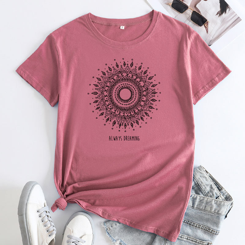 Always Dreaming Mandala Women's Cotton T-Shirt | ARKGET