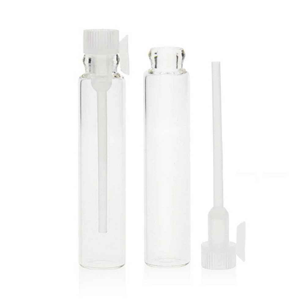 20Pcs/Pack 1ml Glass Bottle Mini Perfume Set Refillable Empty Glass Perfume Bottle Travel Liquid Bottles Vial Perfume Tube