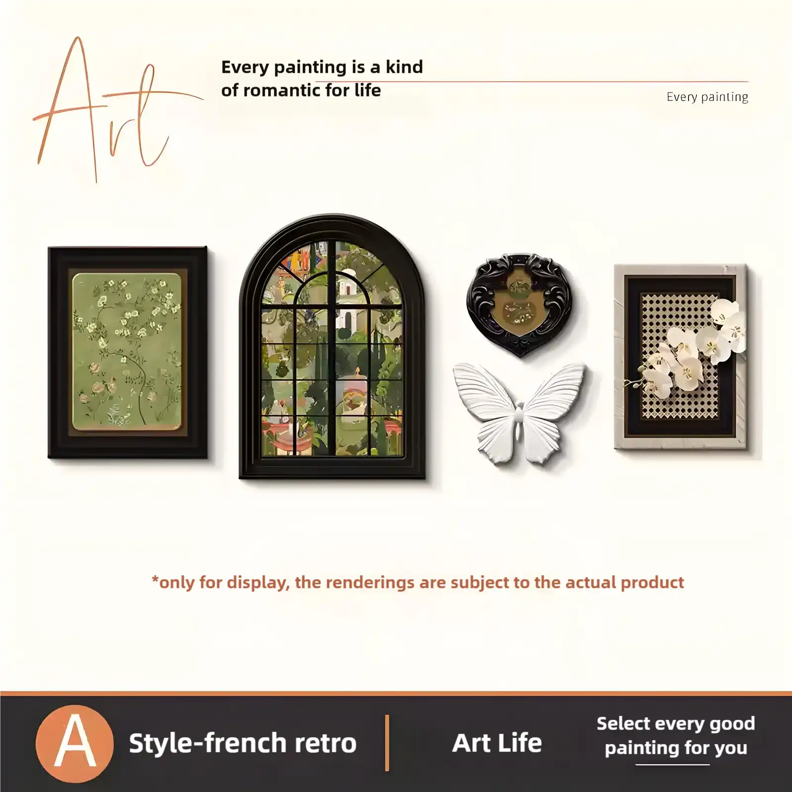 Abstract French Niche Art Wall Decor | High-End Vintage Style Home Decoration | Sofa Background Art（GH01A）