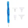 Resin Diamond Painting Point Drill Pen with 4 Various Tips Painting Arts 5D Point Drill Pen Diamonds Art Points Drills Pens for Nail Arts Rhinestone Decorations Cross-Stitch (Dark Blue)