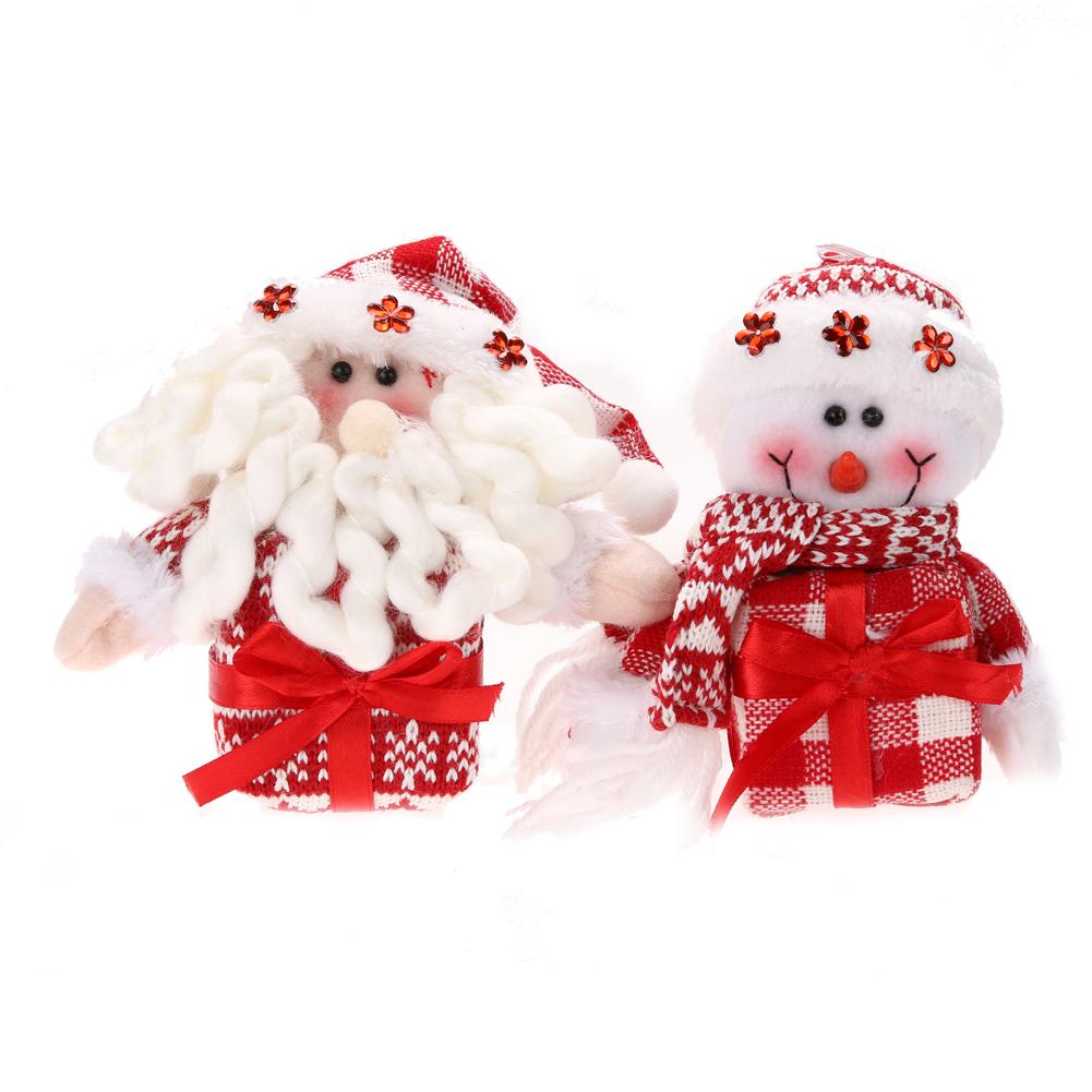 

2PCS New Christmas Santa Claus Ornaments Festival Party Xmas Hanging Decor, 501 Original