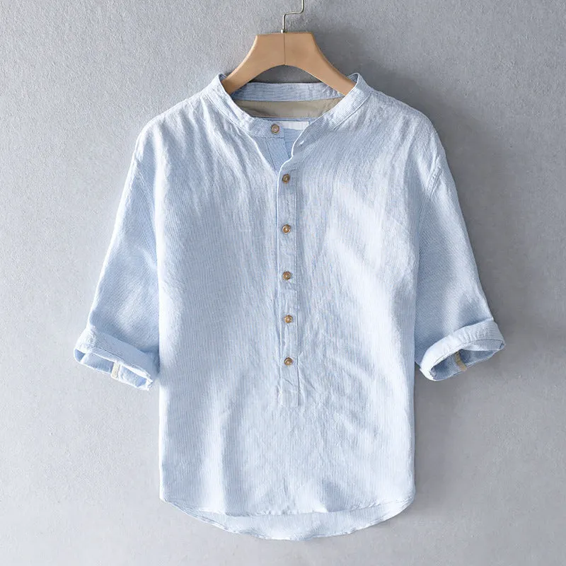 Men's Firenze Linen Blend Shirt &ndash; Tailored Smart-Casual Fit &ndash; view 2