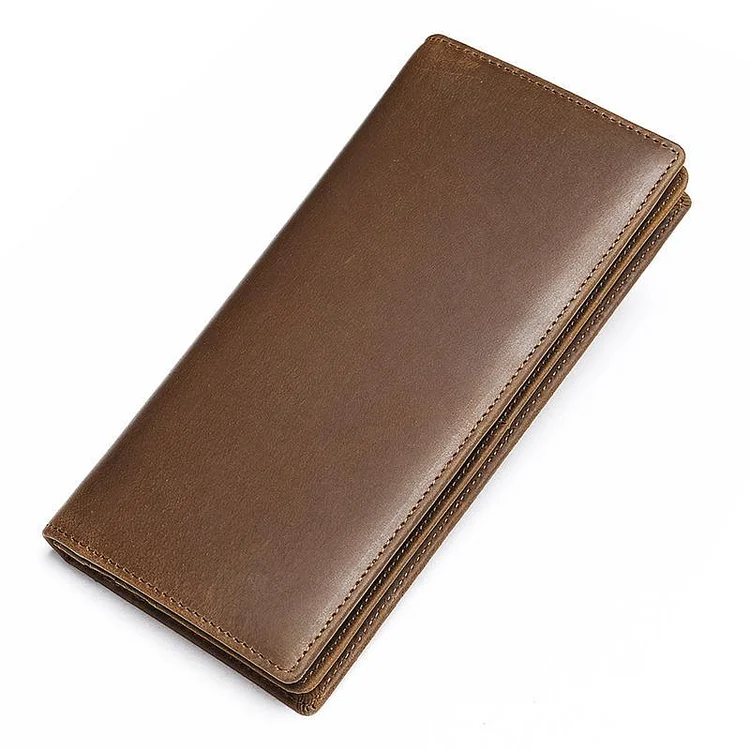 Men’s Vintage Fine Stitching Soft Leather Multiple Slot Casual Wallet