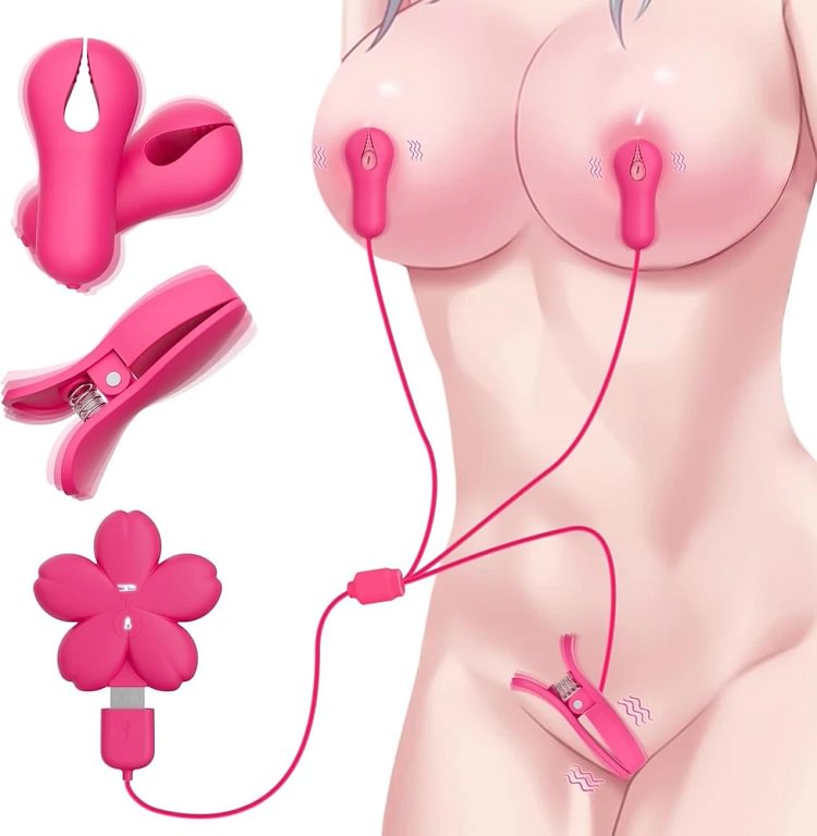 pornhint Pornhint Women Nipple Clamps Clitoral Vibrator Adult Sex Toy BDSM G Spot Wand Vibrators BDSM