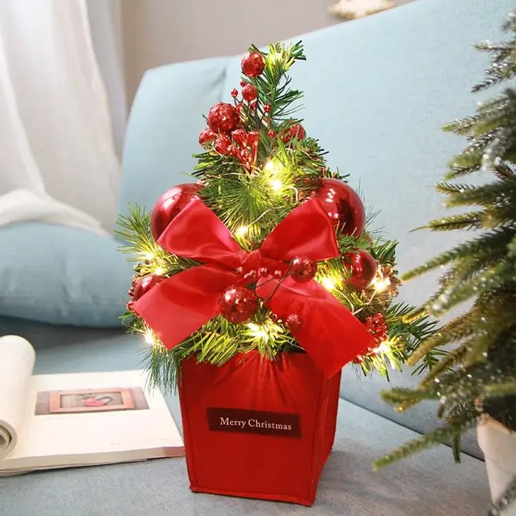 Handmade Mini Christmas Tree Decorative Lights