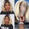 613 Blonde Short Layered 13x4 Lace Front Human Hair Bob Wig