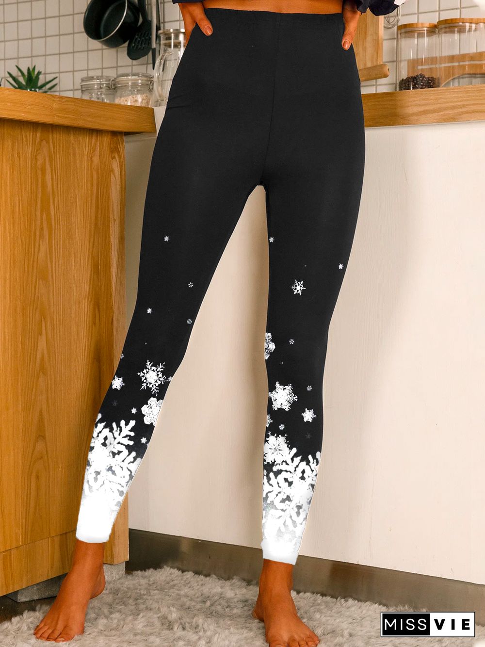 Plus size Christmas Skinny Leggings Leggings