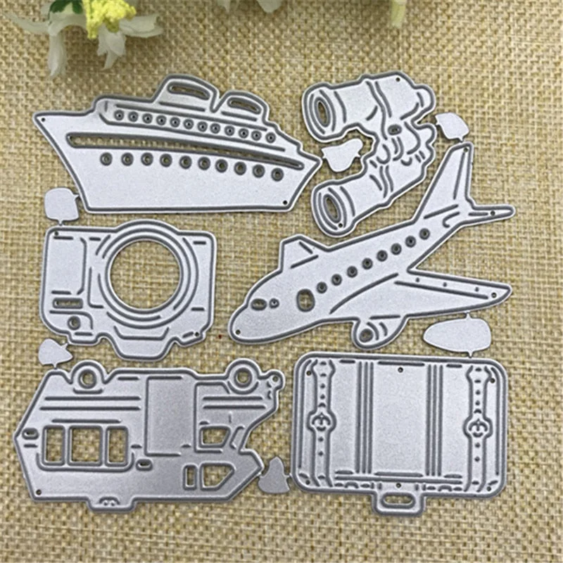 Travel Metal Cutting Dies Stencils Scrapbooking Decorative Embossing Folder Carbon Steel Paper Card DIY Die Cuts