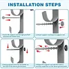 2pcs Pool Leaf Skimmer Net Holder Multifunctional Hook Design Skimmer & Cleaning Tool Bracket No-Drill Clip Installation for Home Swimming Leisure Time