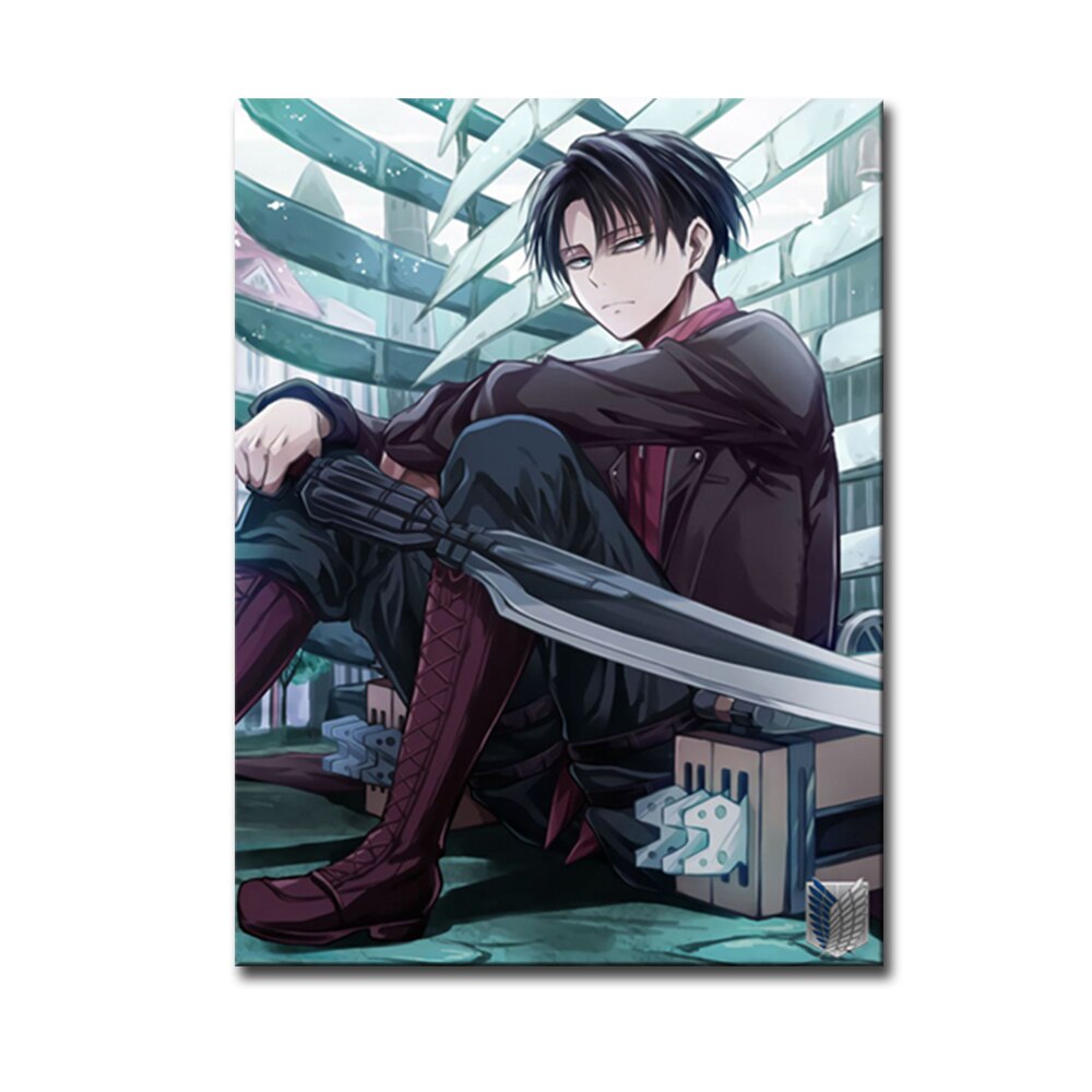 Hd Prints Picture Wall Artwork Modular Attack on Titan Painting Poster Canvas Japan Anime Living Room Home Decoration Framed