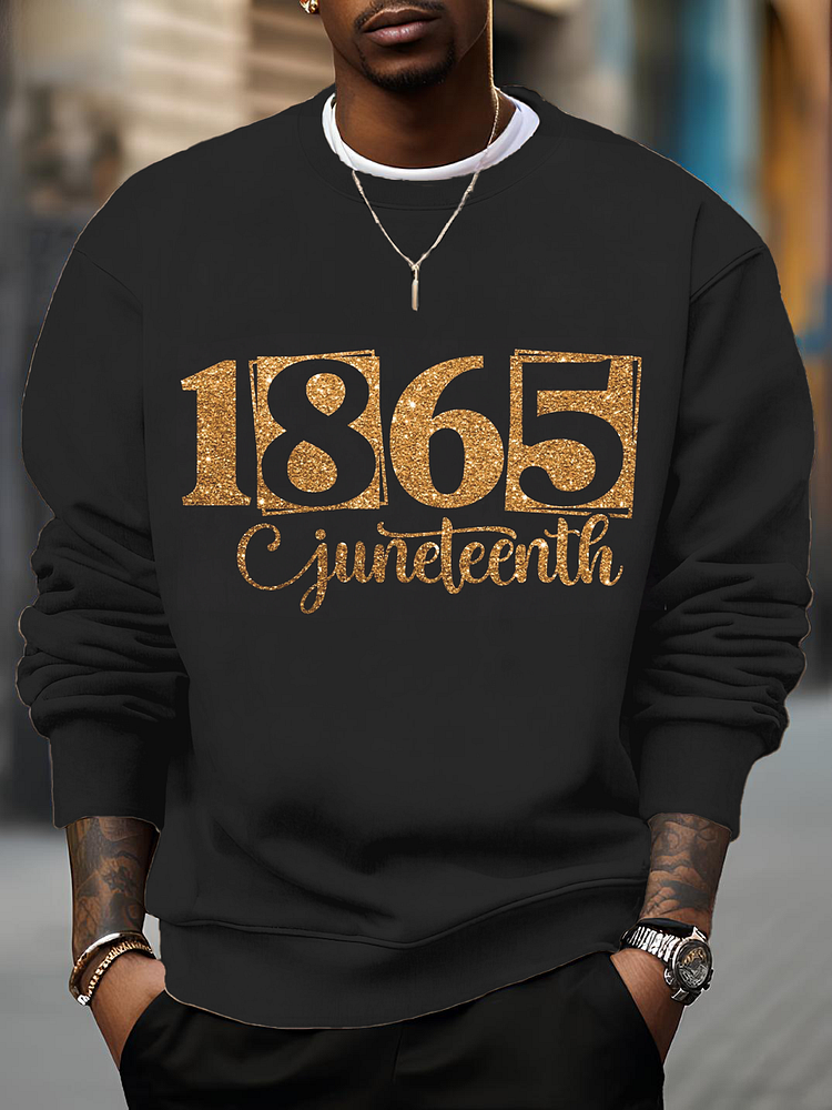 Men's Juneteenth 1865 Art Print Casual Sweatshirt