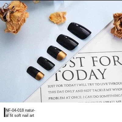 Fake Nails Art French Tips Full Cover Press with Giue Stick Display Set Clear Box Designs False Kiss Waterproof Removable-Nail Inspo