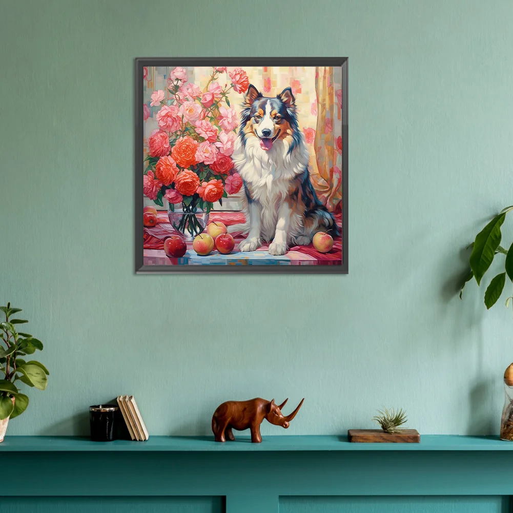 Full Round Diamond Painting 30*30cm - Shepherd Dog