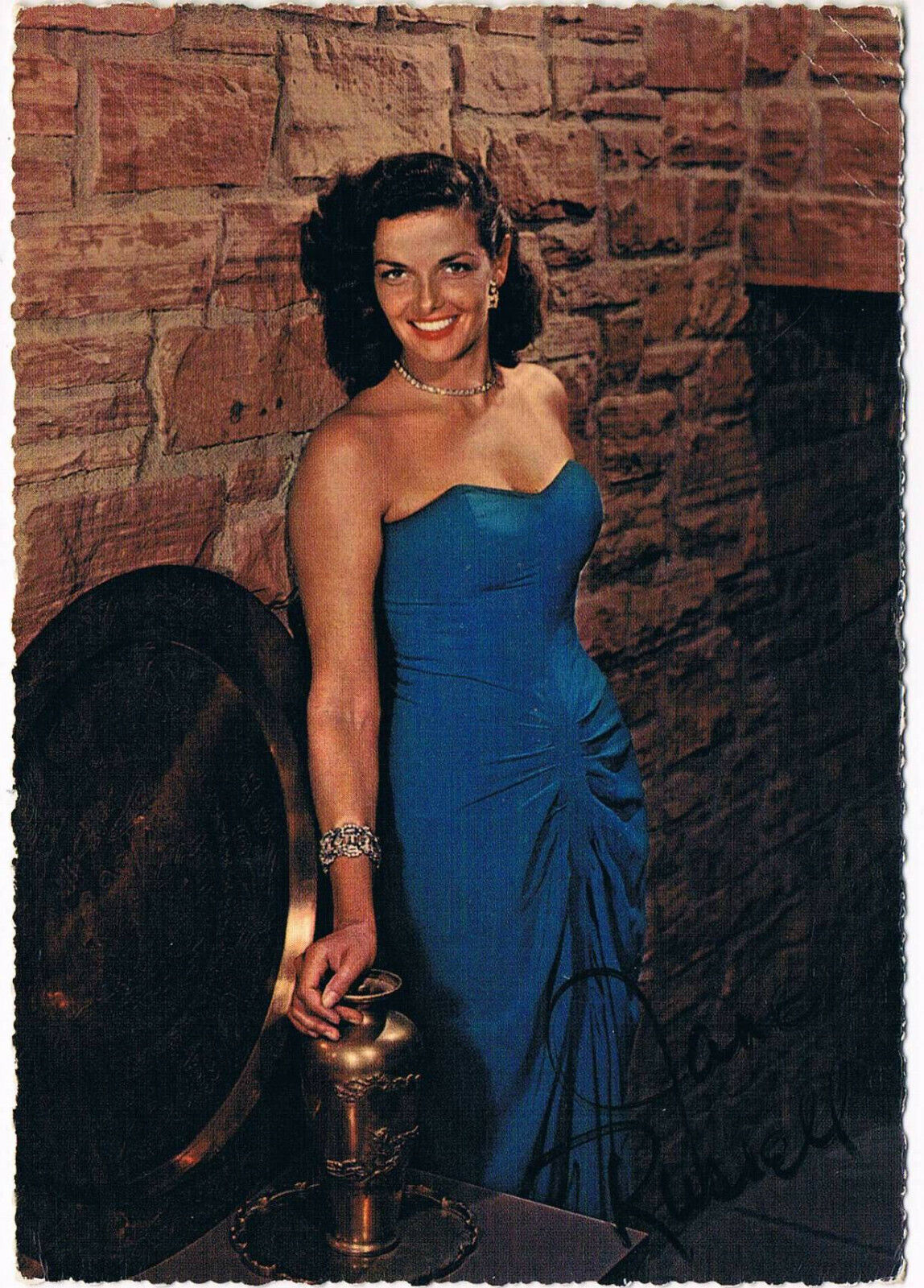 Jane Russell 1921-2011 autograph signed postcard Photo Poster painting 4x6