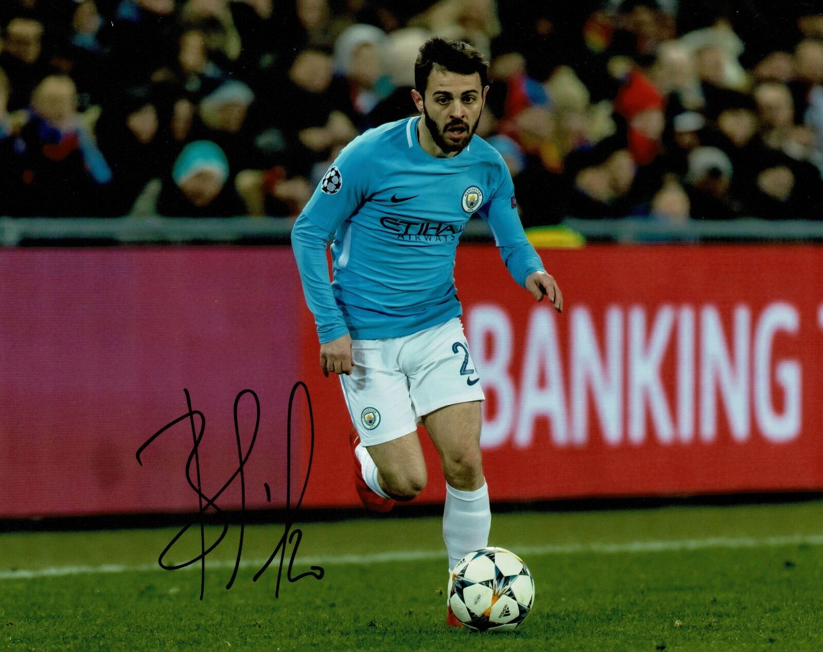 Bernardo Silva Signed 10X8 Photo Poster painting Manchester City AFTAL COA (1242)