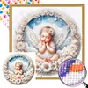 (30*30cm)Sleeping Angel - Round Partial AB Drill Diamond Painting