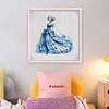 Blue And White Porcelain-Princess-11CT Stamped Cross Stitch 40*40cm/15.75*15.75in