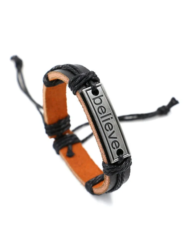 Believe Leather Bracelet