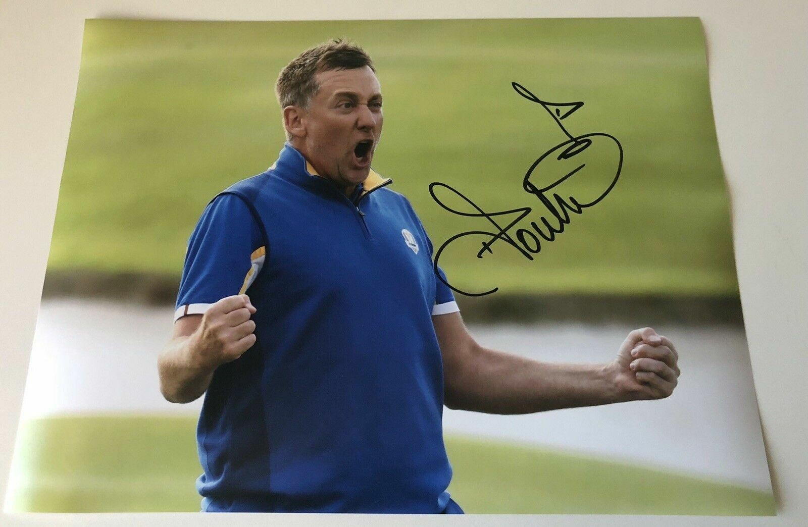 Ian Poulter Signed 16X12 Photo Poster painting Ryder Cup Legend Private SIGNING AFTAL COA (E)