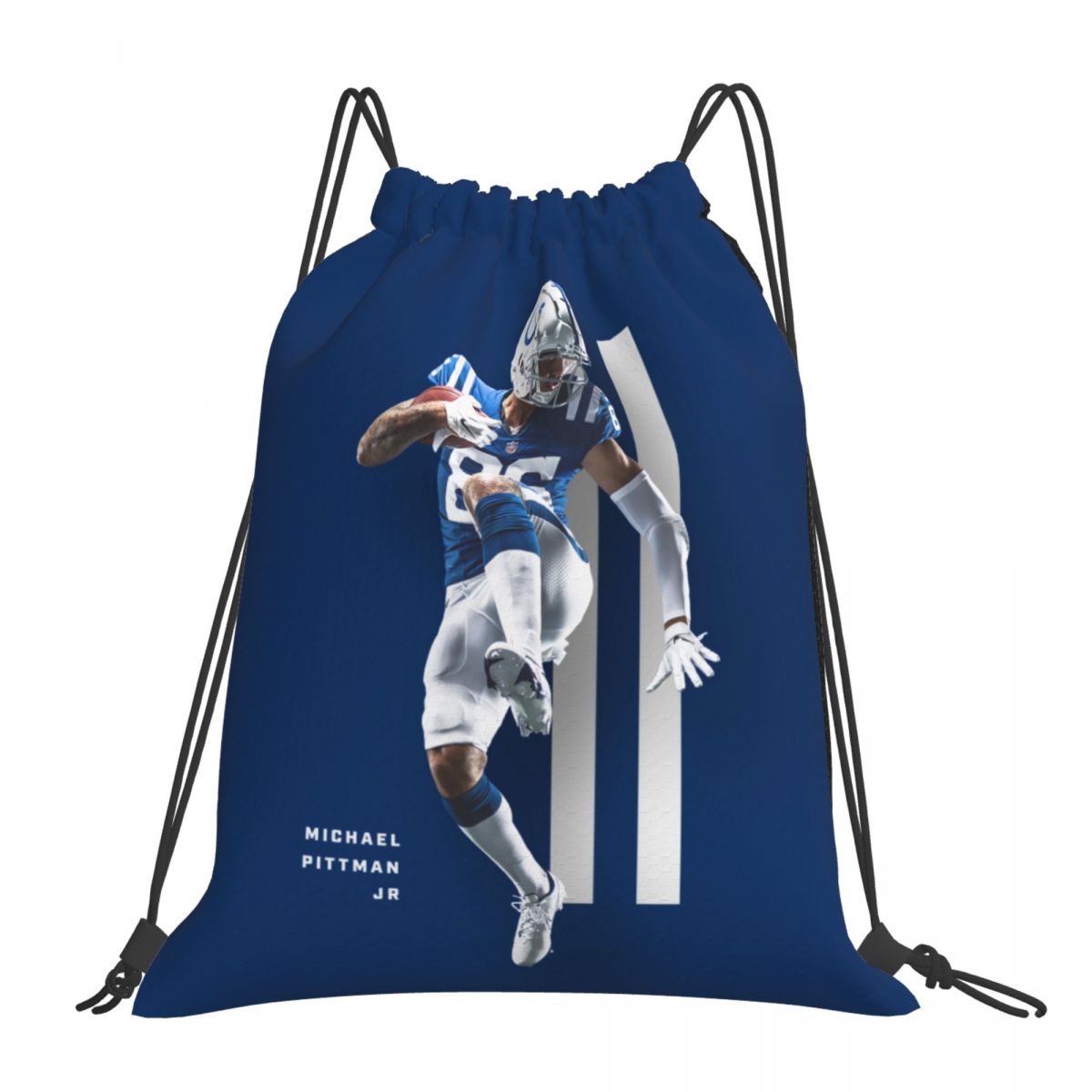 Indianapolis Colts Michael Pittman Jr. Foldable Sports Gym Drawstring Bag