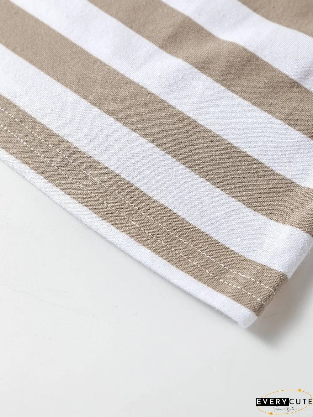 Loose-Fitting Short Sleeve Mock Neck Top