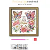 Diamond Painting Special Shaped Drill Butterfly and Flower With Frame(8.46x8.46inch)