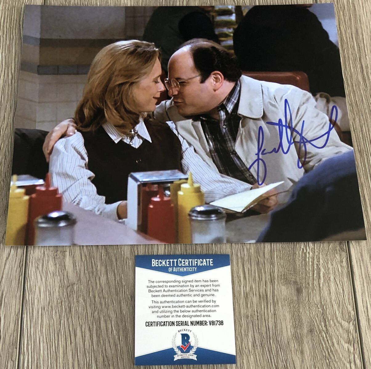 JASON ALEXANDER SIGNED SEINFELD GEORGE COSTANZA 8x10 Photo Poster painting B w/PROOF BECKETT COA